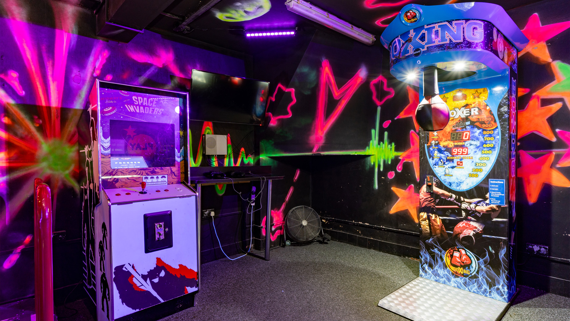 The arcade room